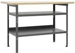 vidaXL Werkbank Grau 120x60x85 cm Stahl 145344