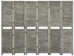 vidaXL 6 Tlg Raumteiler Grau 214x166 cm Massivholz 338577