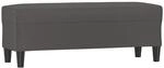 vidaXL Sitzbank Grau 100x35x41 cm Kunstleder 349418