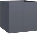 vidaXL Pflanzgef&auml;&szlig; Anthrazit 80x80x80 cm Stahl 860782
