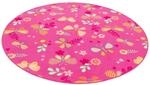 Snapstyle Kinder Spiel Teppich Schmetterling Pink 133cm Rund