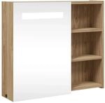 vidaXL Spiegelschrank mit LED-Beleuchtung Eichenoptik 60x13x52 cm 357972