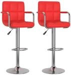 vidaXL Barhocker 2 Stk Rot Kunstleder 334595