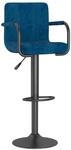 vidaXL Barhocker Blau Samt 334652
