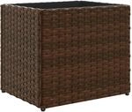 vidaXL Pflanzk&uuml;bel Braun 36x30x32 cm Poly Rattan 366426