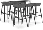 vidaXL 7-tlg. Bar-Set Schwarz und Grau Modell 3