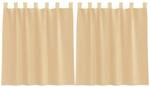 vidaXL Voile Vorh&auml;nge mit Stangentaschen 2 Stk Sandfarbe 4102216