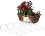 Relaxdays Bew&auml;sserungskugeln 6er Set Kunststoff Transparent Selbstbew&auml;ssernd 28 cm
