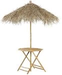 Beliani Gartentisch MOLISE Heller Holzfarbton Naturfarben 85x85x76