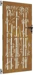 vidaXL Gartentor 85x175 cm Cortenstahl Bambus-Design 153236