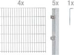 Metallzaun Grund-Set Doppelstabmatte feuerverzinkt 4 x 2 m x 1,4 m
