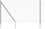 vidaXL Zaunpfosten Grau 10 x 1,5 m 13 mm Maschenweite Stahl und PVC 3353211