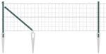 vidaXL Zaun mit Pfosten Gr&uuml;n 0,4 x 50 m Stahl und PVC 3350607