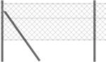 vidaXL Zaunpfosten Grau 10 x 0,6 m 60 x 60 mm Maschen Stahl und PVC 3351103
