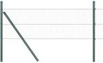 vidaXL Zaunpfosten Gr&uuml;n 10 x 0,4 m 25 mm Netz Stahl und PVC 3352621