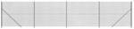 vidaXL Maschendrahtzaun mit Bodenflansch Anthrazit 1,4x10 m 153987