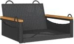 vidaXL H&auml;ngesessel Schwarz 63x62x40 cm Poly Rattan 368161
