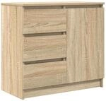 vidaXL Sideboard mit Schublade Sonoma-Eiche 71x35x65 cm Holzwerkstoff 861573