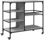 vidaXL K&uuml;chenwagen Grau Sonoma 100x45x89,5 cm Holzwerkstoff 842384