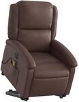 vidaXL Massagesessel mit Aufstehhilfe Elektrisch Braun Kunstleder Modell 5
