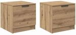 vidaXL Bettschrank 2 Stk Artisan-Eiche 40 x 39 x 40 cm Holzwerkstoff 880499