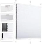 Sekey Wabenplissee Plissee Ohne Bohren 100% Verdunkelnd Wei&szlig;&Grau 105x130cm