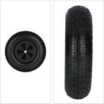 Relaxdays Schubkarrenrad Vollgummi Schwarz Pannensicher 4.00-6 33 cm x 9 cm 1,6 kg