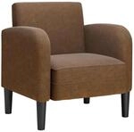 vidaXL Sessel mit Armlehnen Braun 54 cm Kunstleder 4100534