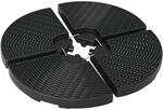Outsunny Gewichte f&uuml;r Sonnenschirmst&auml;nder HDPE Schirmgewicht Schwarz 100 x 8H cm