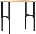 vidaXL Werkbank Hellbraun 100x60x71,5-98 cm Massivholz Eiche 3309680