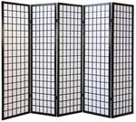 Homestyle4u 5-tlg. Paravent in Schwarz 220x175 cm 166