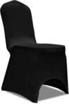 vidaXL Stretch-Stuhlhussen Schwarz 30 Stk.