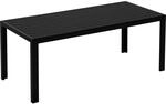Outsunny Gartentisch Aluminium Polyholz Schwarz 190 x 84,5 x 72cm