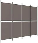vidaXL 4 Tlg Paravent Anthrazit 200x180 cm Stoff 350216