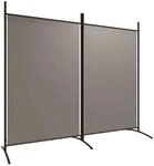 vidaXL 2 Tlg Paravent Anthrazit 175x180 cm Stoff 350260