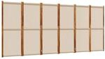 vidaXL 6 Tlg Paravent Taupe 420x180 cm 4003366