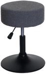 MCW Hocker C22 H&ouml;henverstellbar Drehbar &Oslash; 37cm Stoff Boucl&eacute; Dunkelgrau