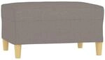 vidaXL Fu&szlig;hocker Taupe 70x55x41 cm Stoff Modell 3