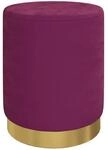 vidaXL Runder Aufbewahrungshocker Violett Samt 31 x 37 cm 340288