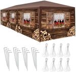 Tectake Pavillon Almchalet In 2 Gr&ouml;&szlig;en Im Steckystem Abnehmbare Seitenteile ...