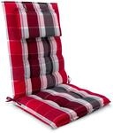 Beautissu Sun-HL Hochlehner 119x50x8cm Rot-Anthrazit-Gestreift