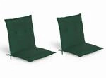 Beautissu 2er Set Niedriglehner Auflage Loft NL 100x50x6cm Dunkelgr&uuml;n