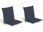 Beautissu 2er Set Niedriglehner Auflage Loft NL 100x50x6cm Dunkelblau