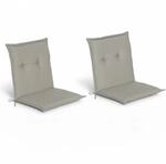 Beautissu 2er Set Niedriglehner Auflage Loft NL 100x50x6cm Hellgrau