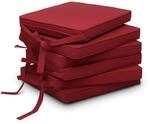Beautissu 6er Set Loft SK Stuhlkissen Rot 45x40x5cm