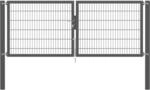 Doppeltor Flexo Plus 300 cm x 120 cm Pfosten 100 cm x 100 cm Anthrazit
