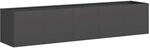 vidaXL Pflanzgef&auml;&szlig; Schwarz 200 x 40 x 40 cm Kaltgewalzter Stahl 860682