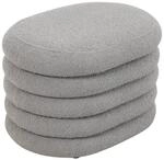 Svita Blossom S Hocker Mit Stauraum Sitzhocker Ottomane Boucle-Polster Hellgrau