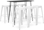 vidaXL 7-tlg. Bar-Set Schwarz und Wei&szlig; Modell 1