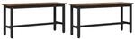 vidaXL Esstischbank 2 Stk Ger&auml;ucherte Eiche 100 x 32,5 x 48,5 cm 873755